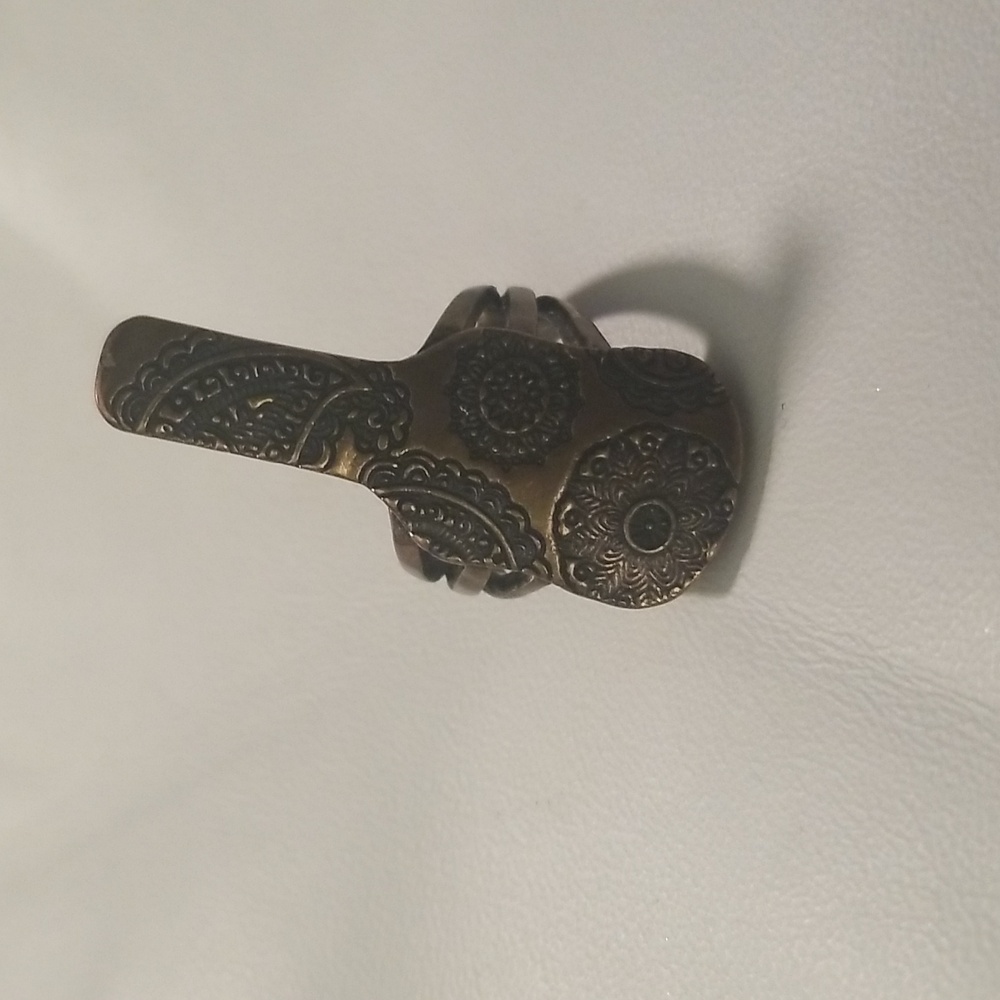 Women's Lucky Brand Bottle with Paisley Print Ring; Bronze Color; Size 7